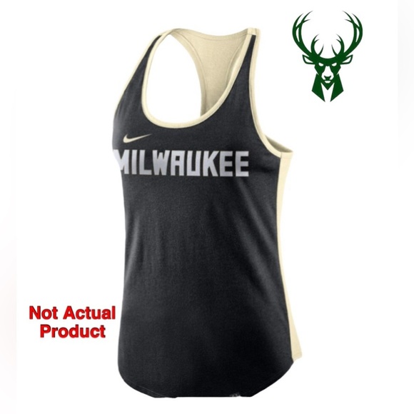 Milwaukee Bucks Nike Women's City Edition Racer Back Tank Basketball Sporty - Picture 2 of 10